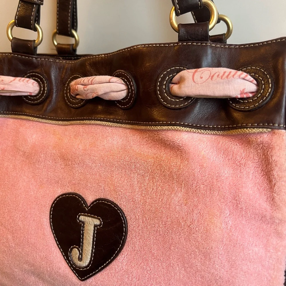 Vintage Juicy Couture Pink and Brown Women's Bag - Picture 5 of 10